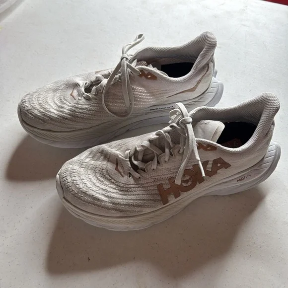 HOKA ONE ONE® Mach 5 Running Shoe White Copper Size 9B - Picture 5 of 13